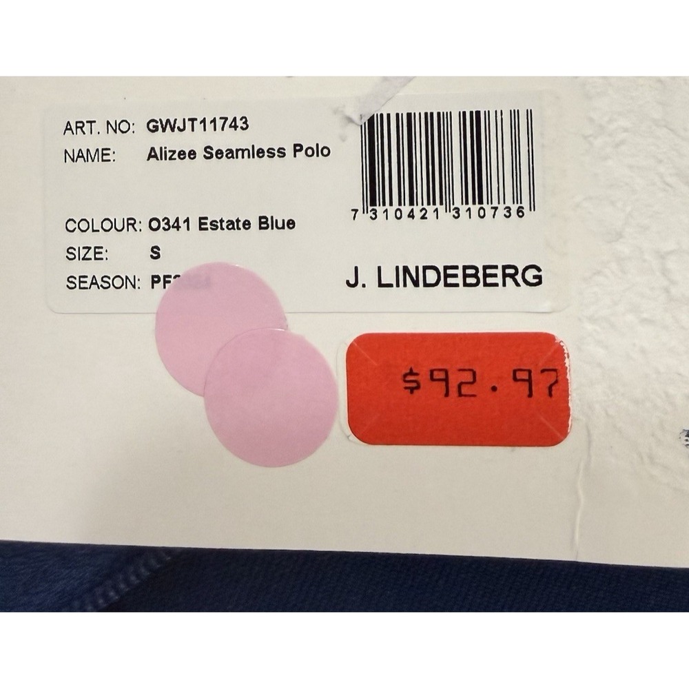 J.Lindeberg Polo Shirt Women's S Alizee Blue Seamless Activewear Team USA - Picture 9 of 9